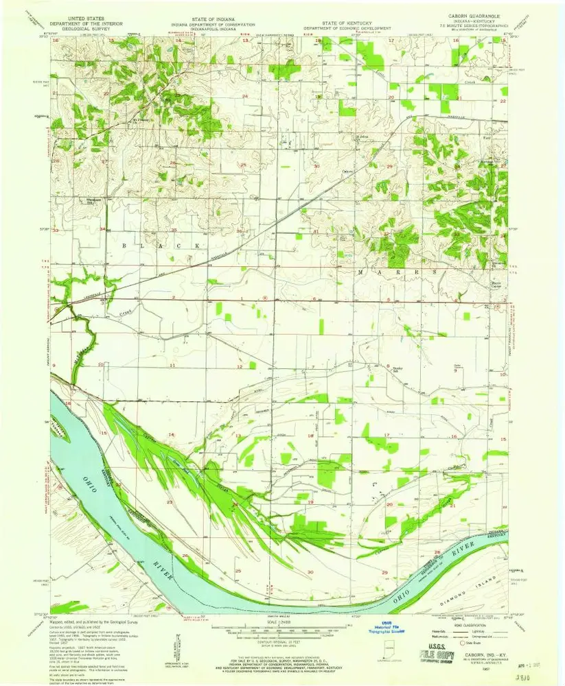 Voorbeeld van de oude kaart