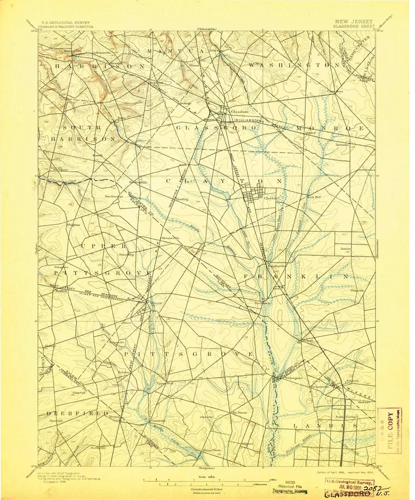 Voorbeeld van de oude kaart