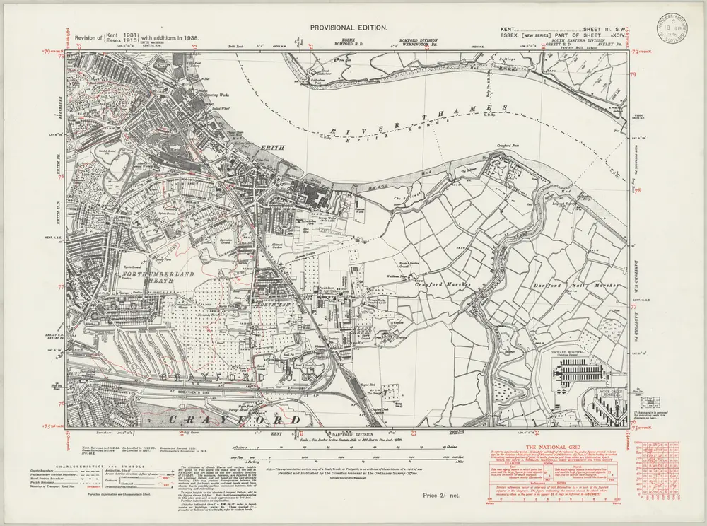 Voorbeeld van de oude kaart