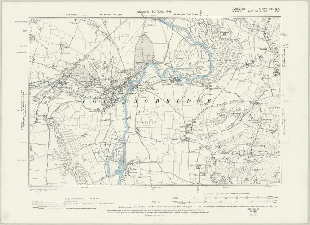 Voorbeeld van de oude kaart