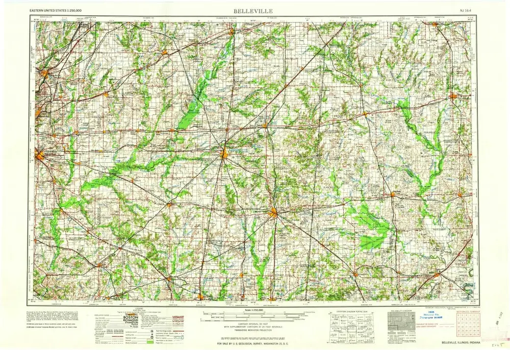 Voorbeeld van de oude kaart