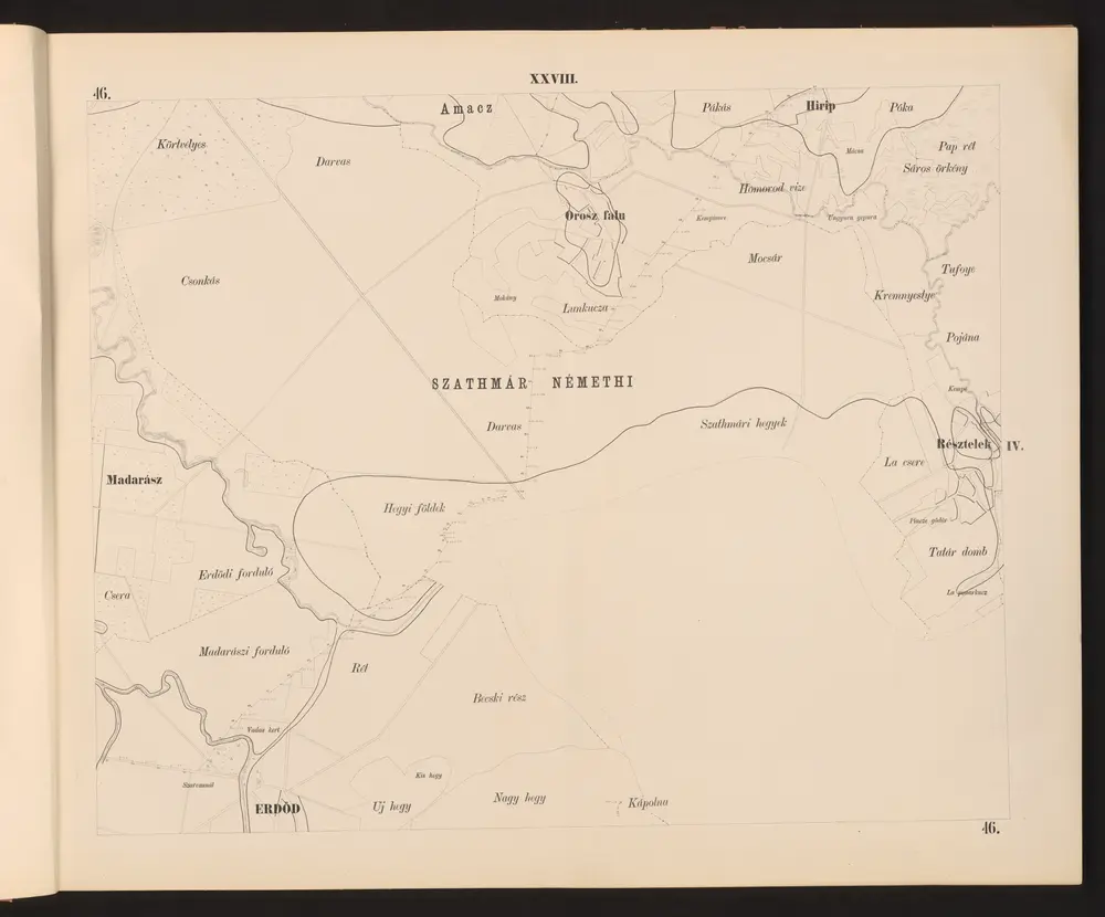 Voorbeeld van de oude kaart