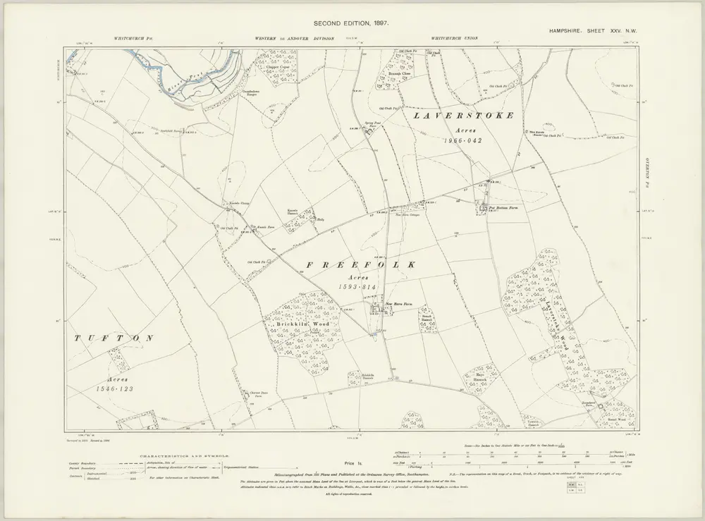 Voorbeeld van de oude kaart