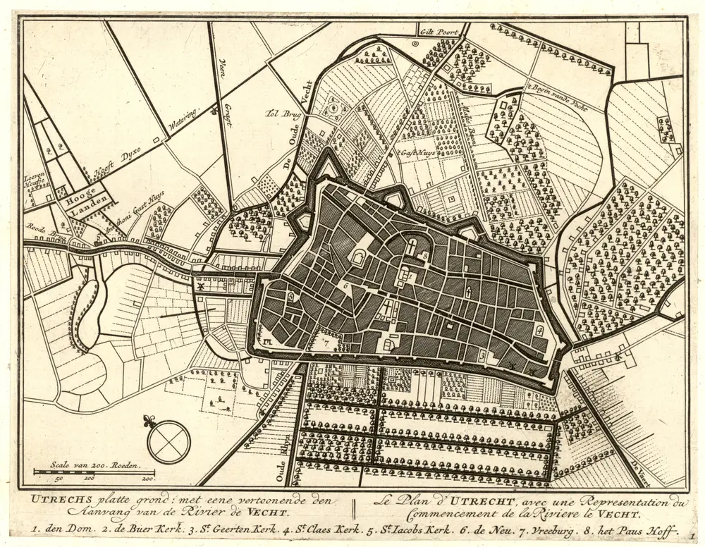 Voorbeeld van de oude kaart