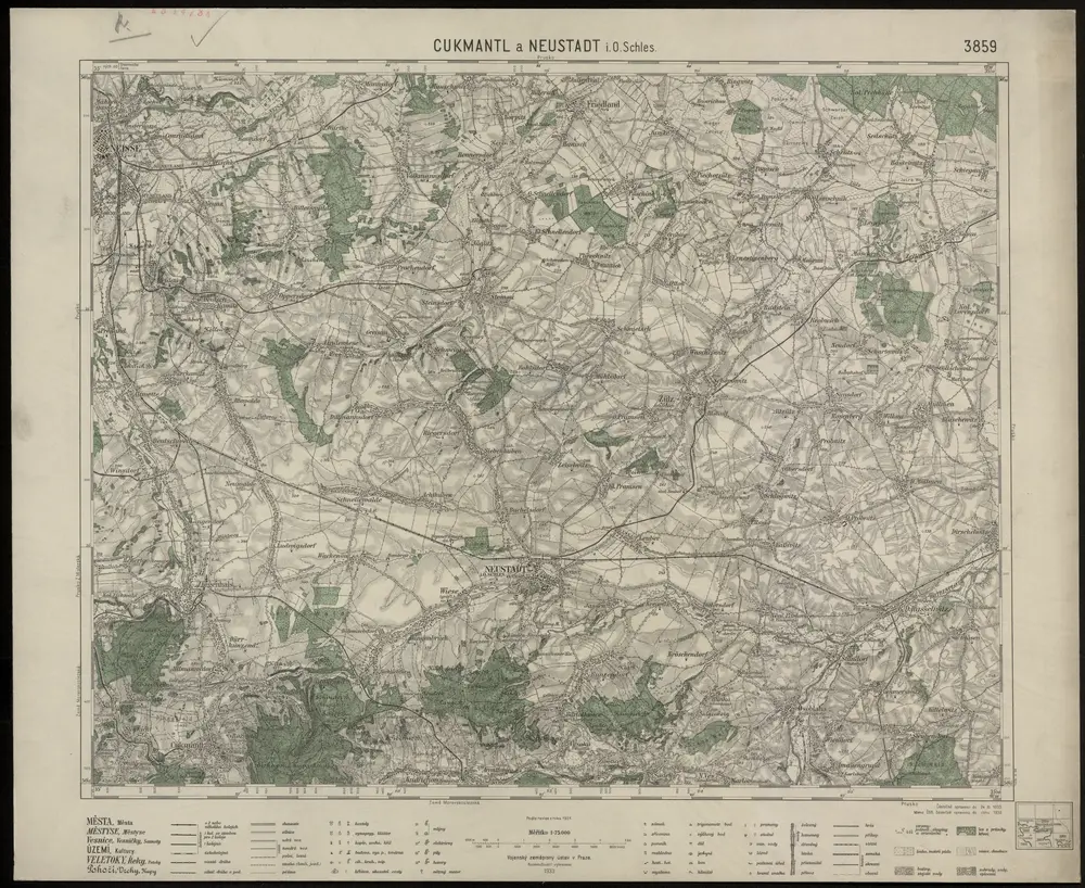 Voorbeeld van de oude kaart