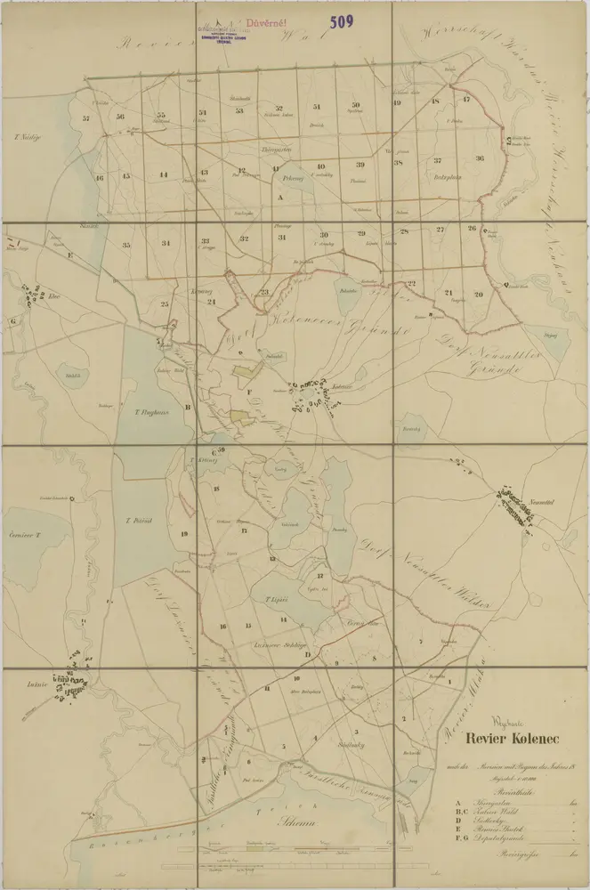 Voorbeeld van de oude kaart