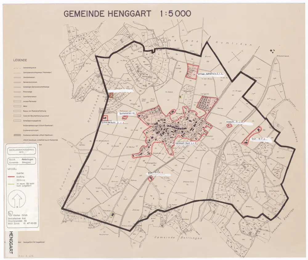 Voorbeeld van de oude kaart