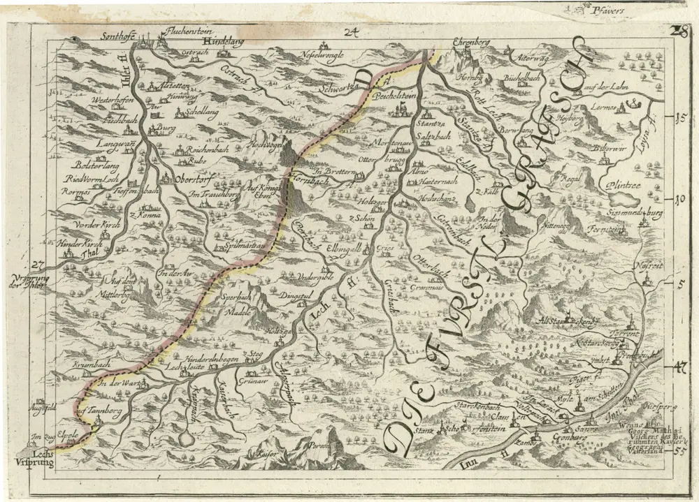 Voorbeeld van de oude kaart