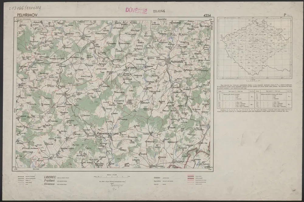 Voorbeeld van de oude kaart