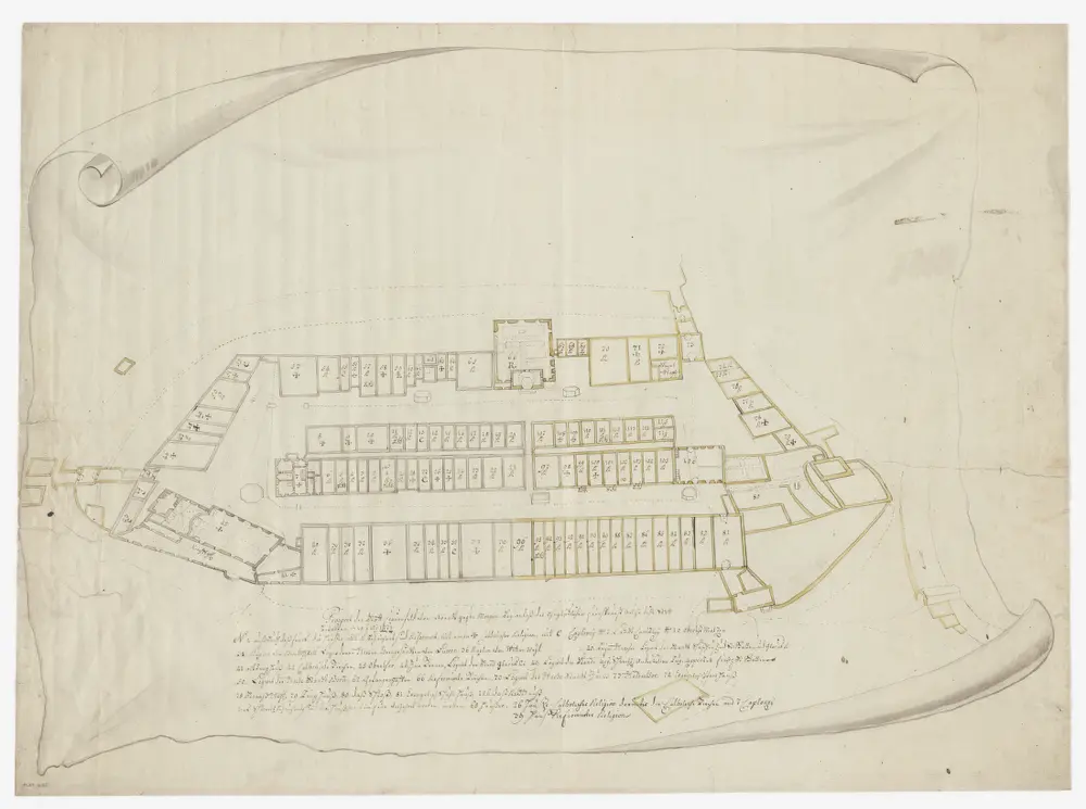 Frauenfeld TG: Stadt nach der Feuersbrunst vom 19.07.1771; Grundriss