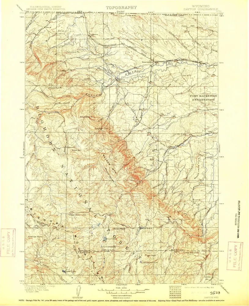 Voorbeeld van de oude kaart