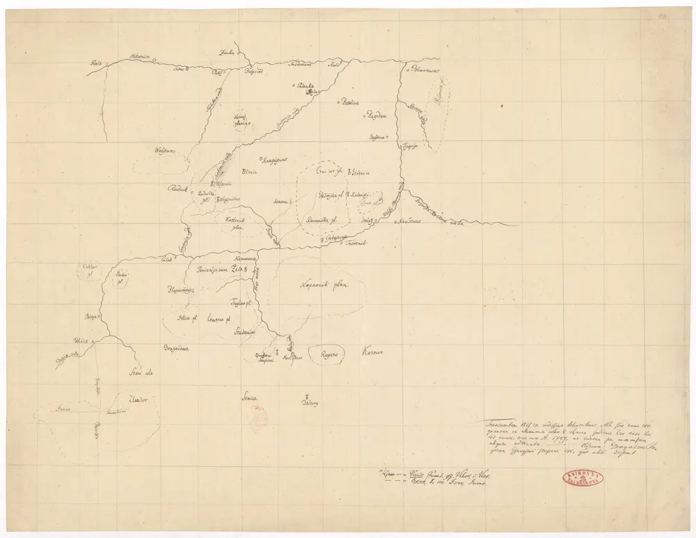 Voorbeeld van de oude kaart