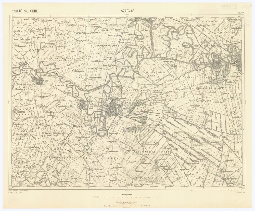 Voorbeeld van de oude kaart