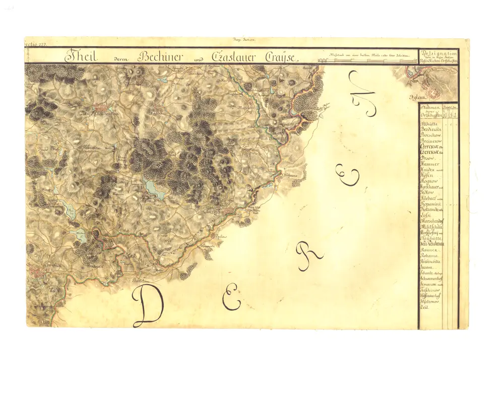 Aperçu de l'ancienne carte