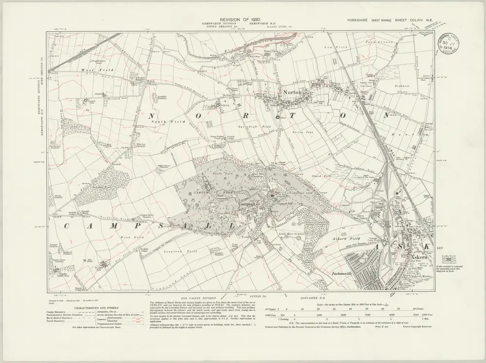 Voorbeeld van de oude kaart