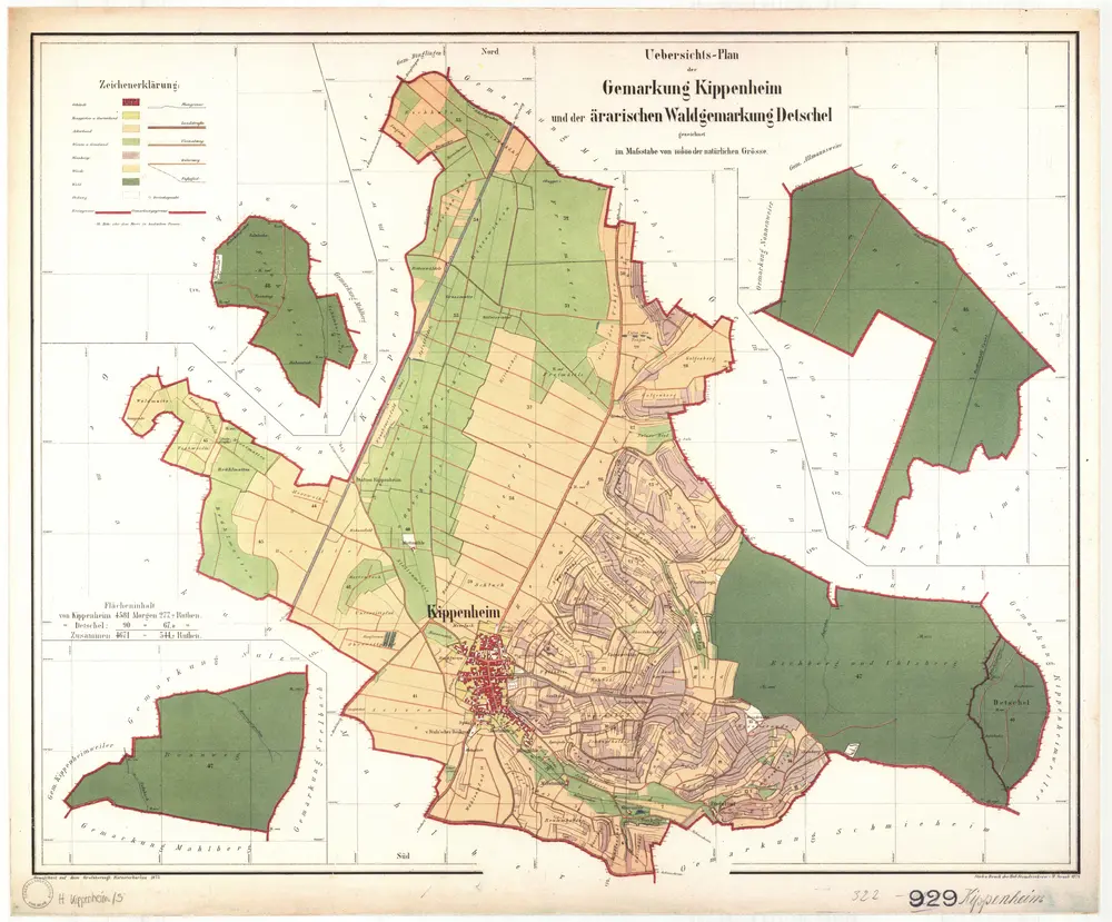 Voorbeeld van de oude kaart