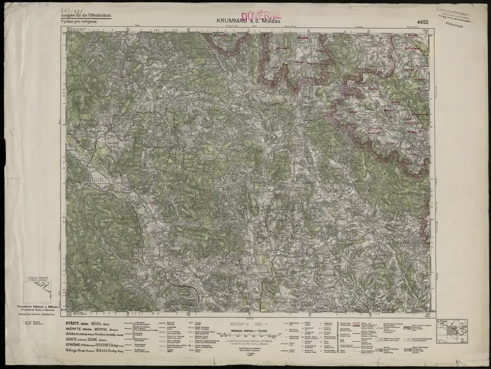 Voorbeeld van de oude kaart