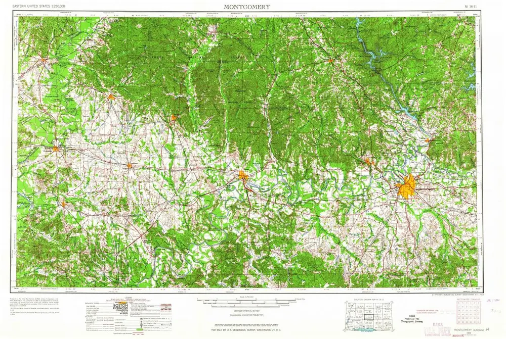 Voorbeeld van de oude kaart