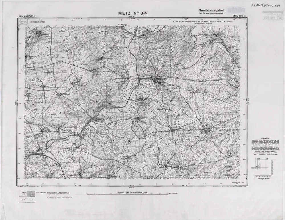 Voorbeeld van de oude kaart