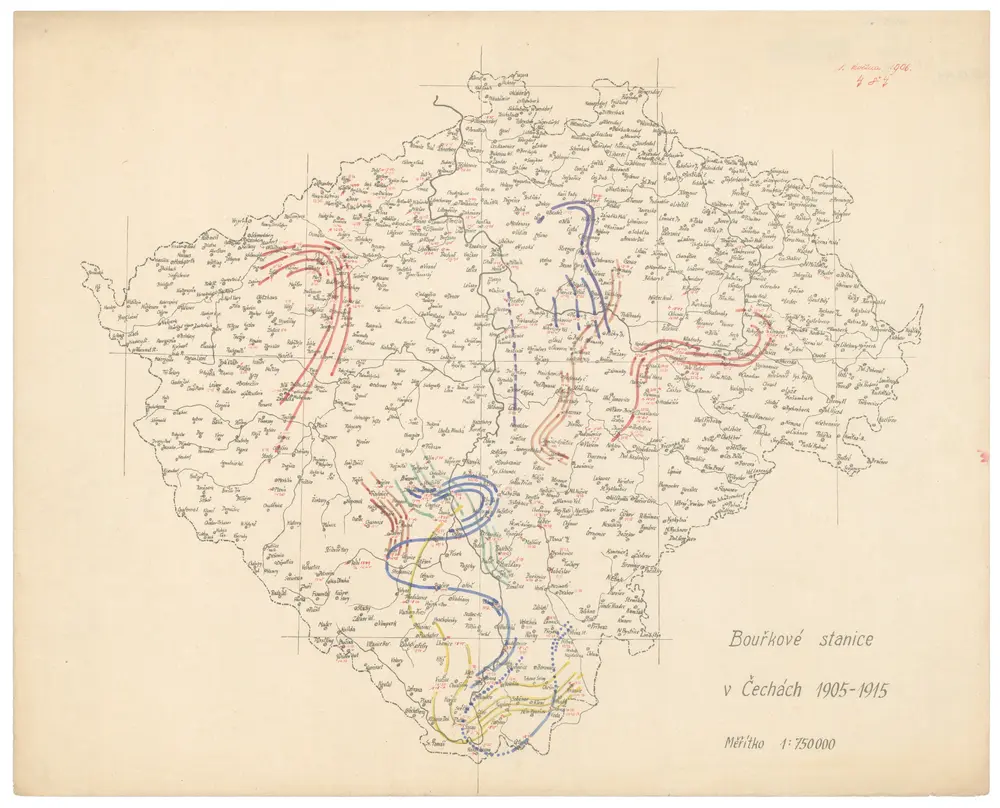 Bouřkové stanice v Čechách 1905-1915