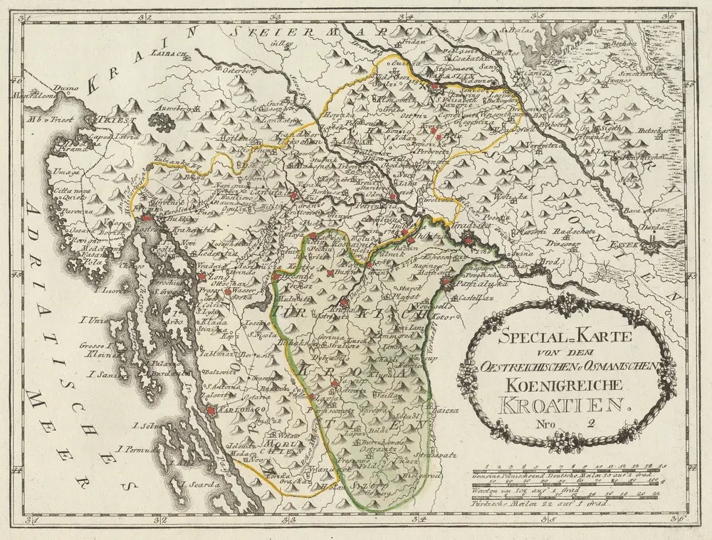 Voorbeeld van de oude kaart