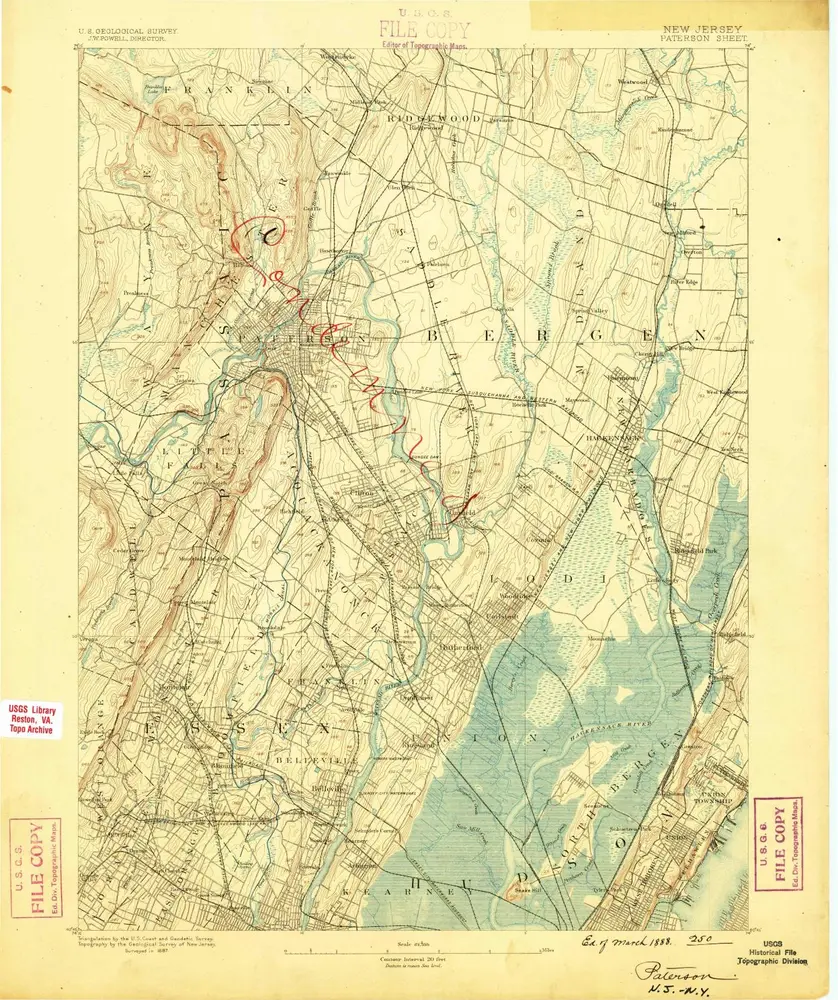 Voorbeeld van de oude kaart