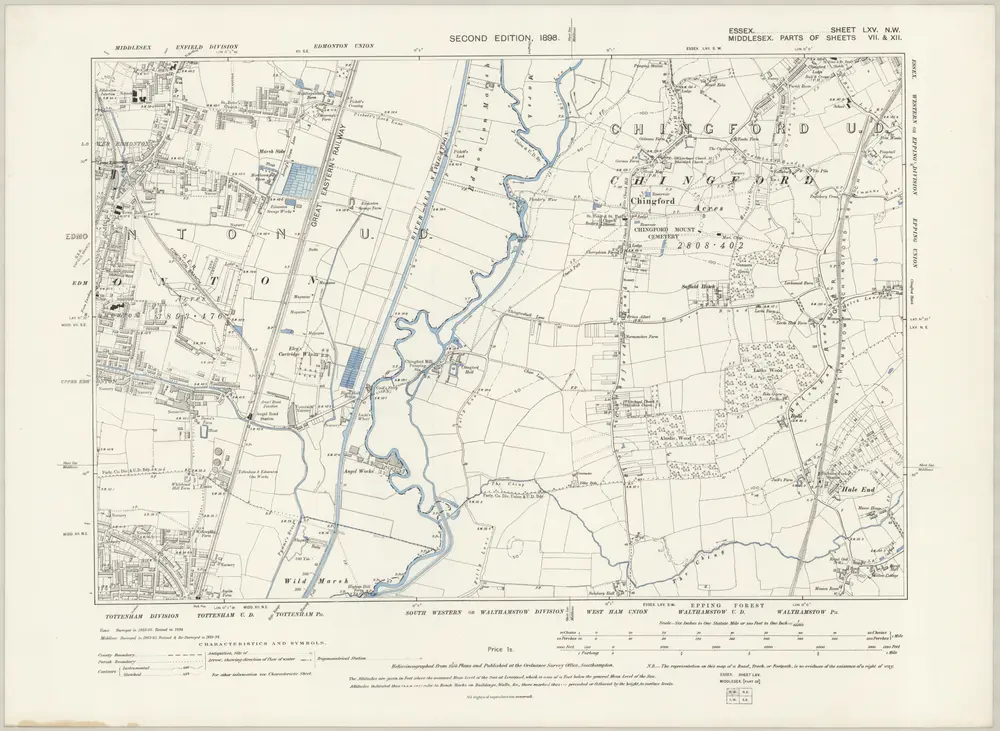 Voorbeeld van de oude kaart