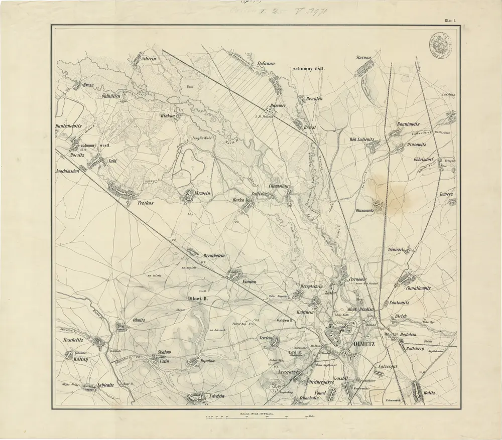 Voorbeeld van de oude kaart