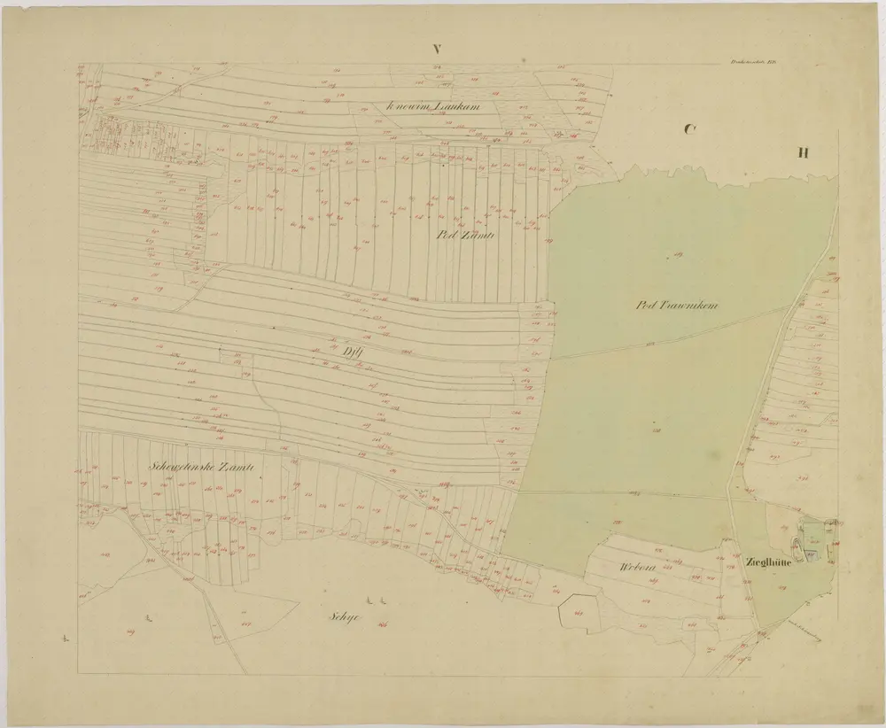 Voorbeeld van de oude kaart