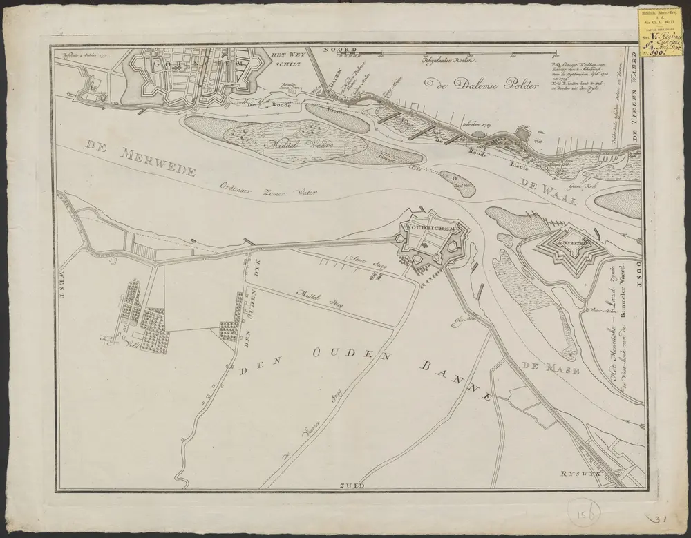 Voorbeeld van de oude kaart