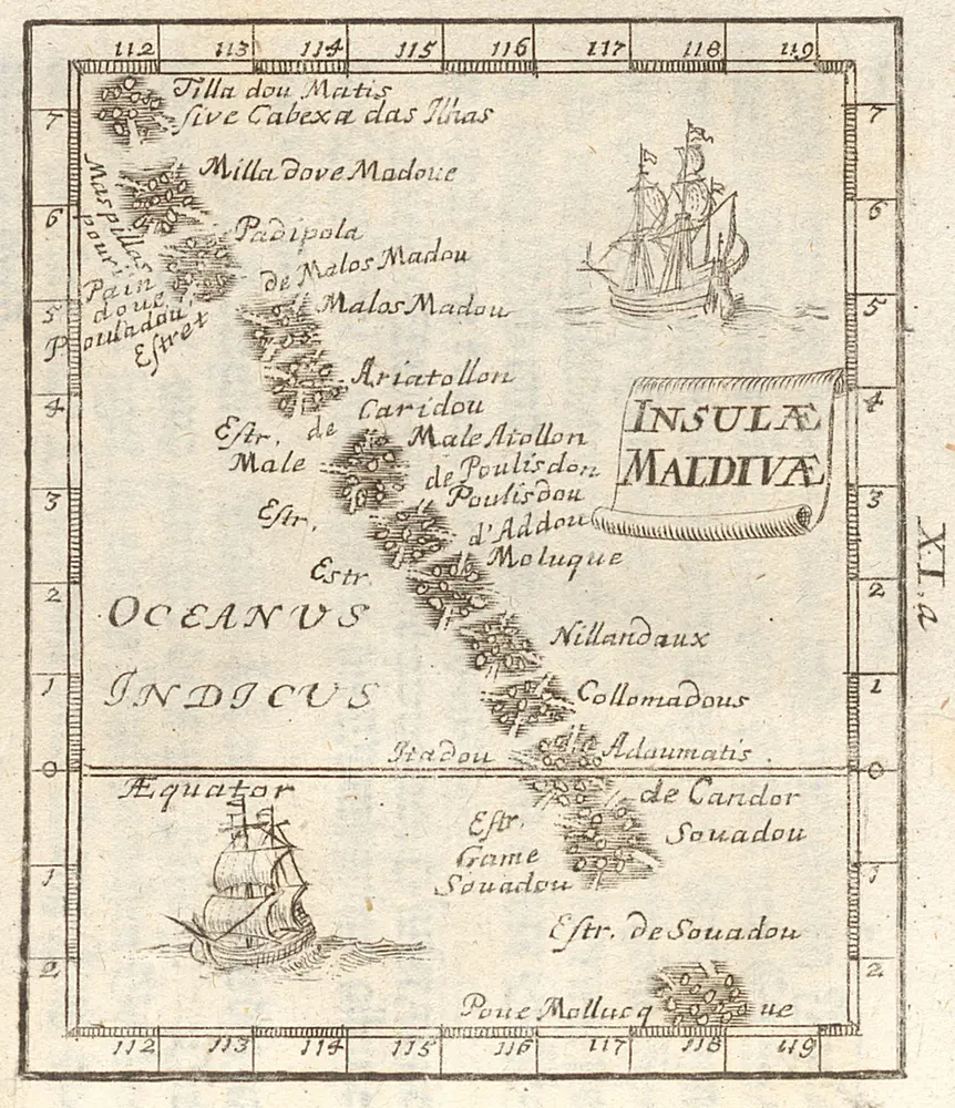 Insulae Maldivae [Karte], in: Neu-aussgefertigter Kleiner Atlas, In Zweyen Theilen, S. 93.