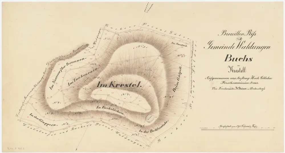 Voorbeeld van de oude kaart