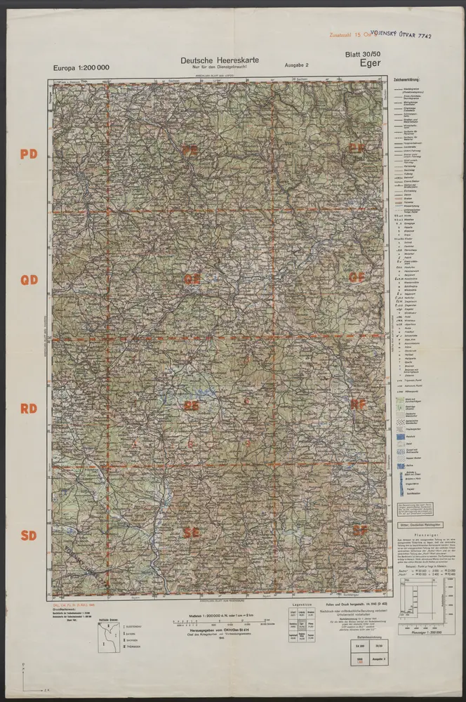 Voorbeeld van de oude kaart