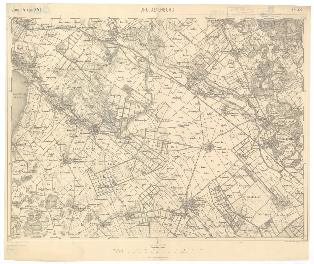 Voorbeeld van de oude kaart