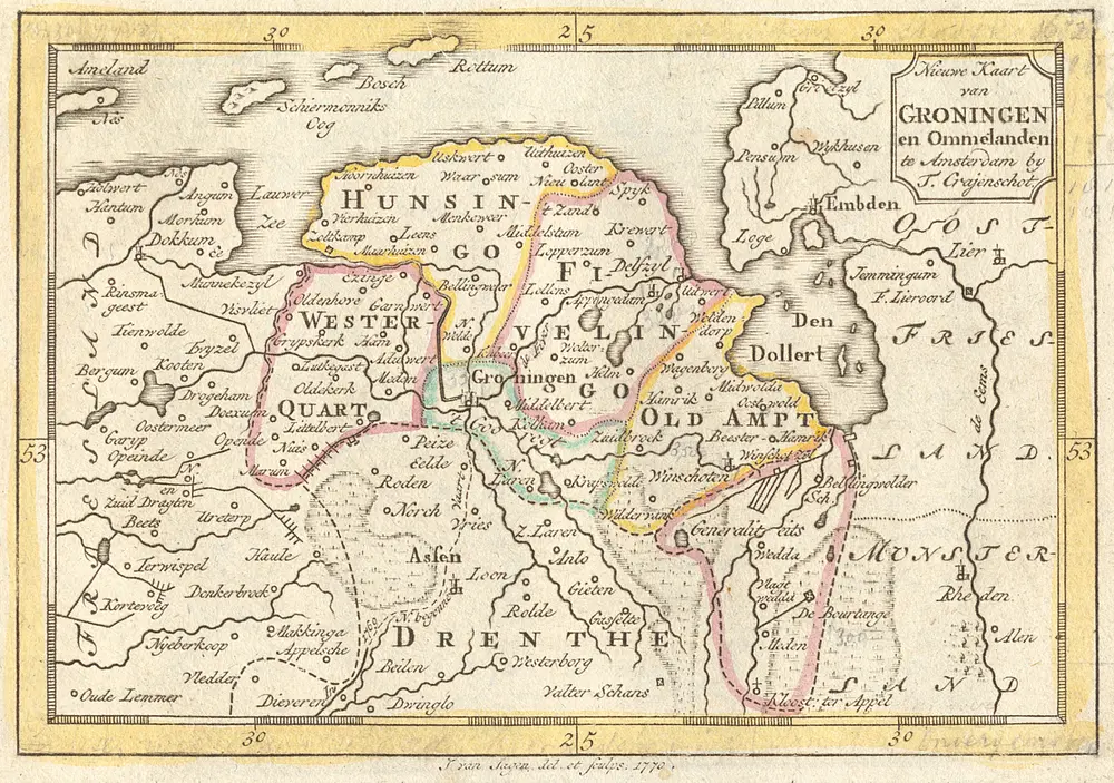 Voorbeeld van de oude kaart