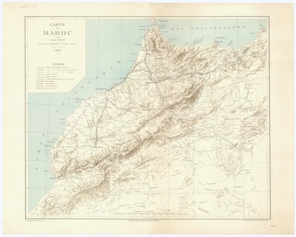 Voorbeeld van de oude kaart