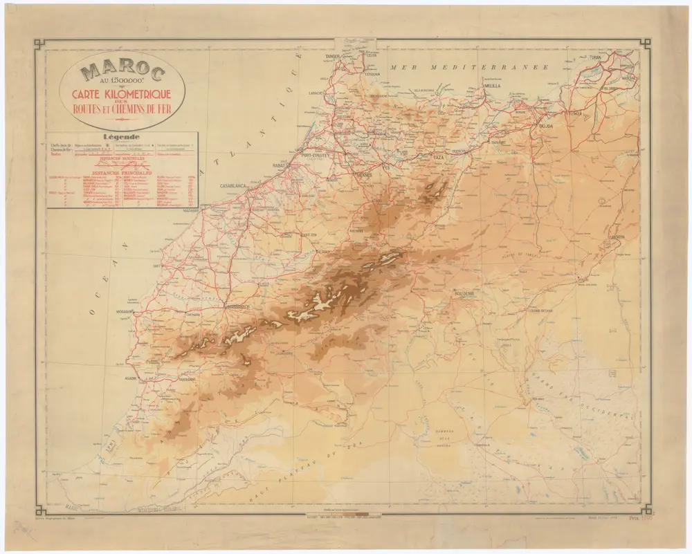 Voorbeeld van de oude kaart