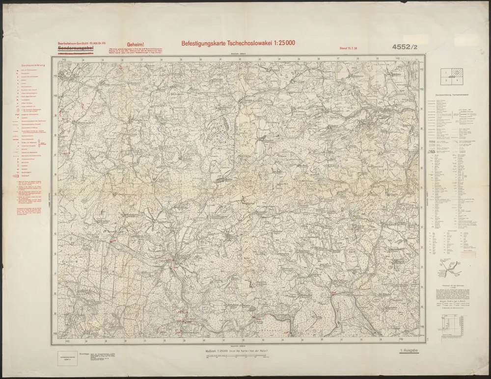 Voorbeeld van de oude kaart