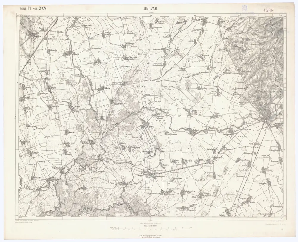 Voorbeeld van de oude kaart