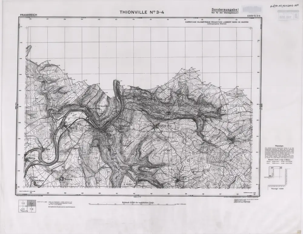 Voorbeeld van de oude kaart