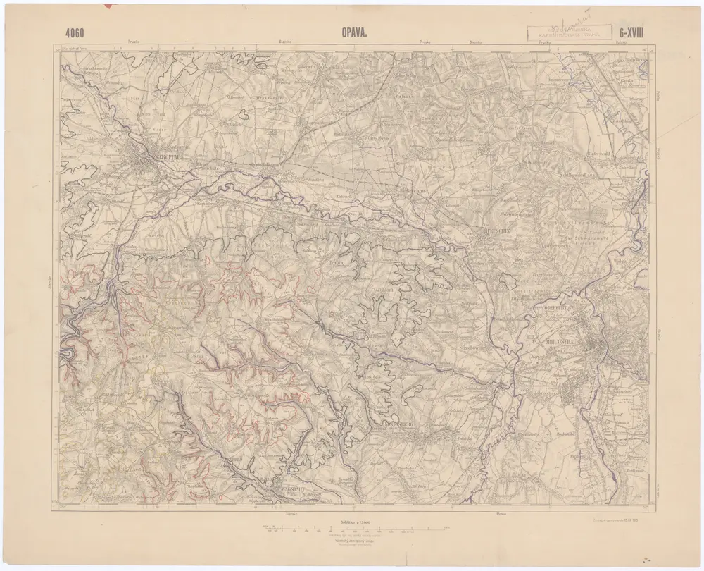 Voorbeeld van de oude kaart