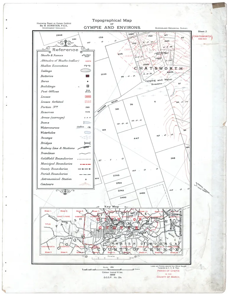 Voorbeeld van de oude kaart