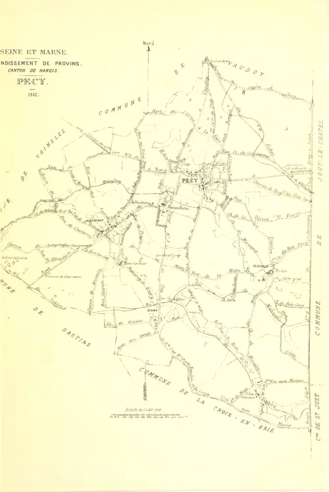 Voorbeeld van de oude kaart