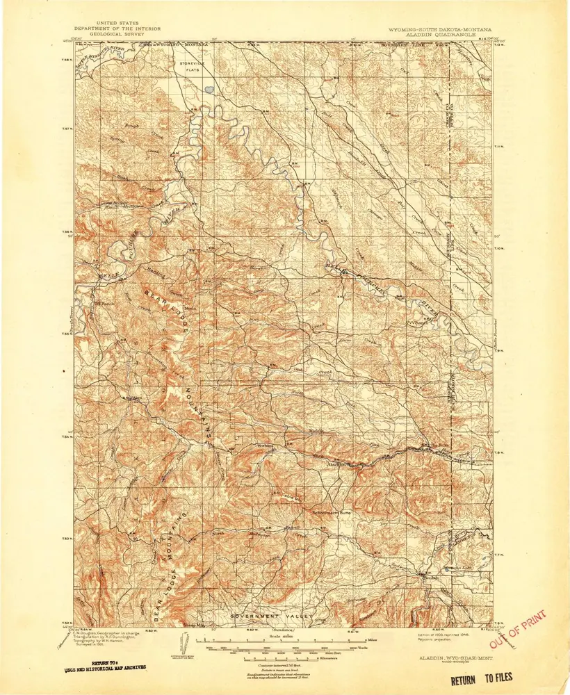 Voorbeeld van de oude kaart