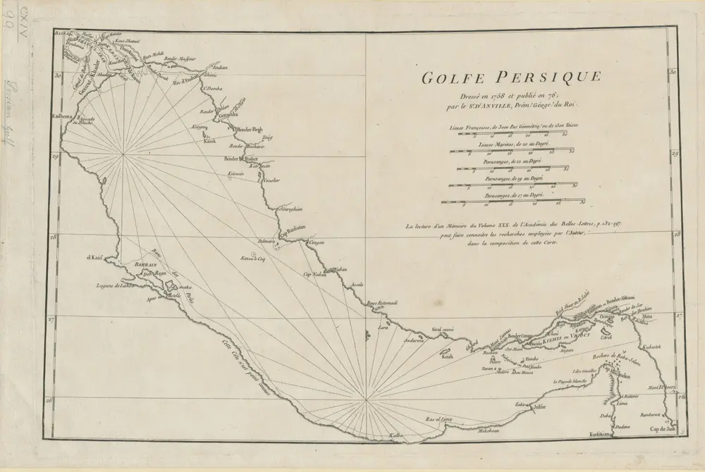 GOLFE PERSIQUE Dressé en 1758 et publié en 76