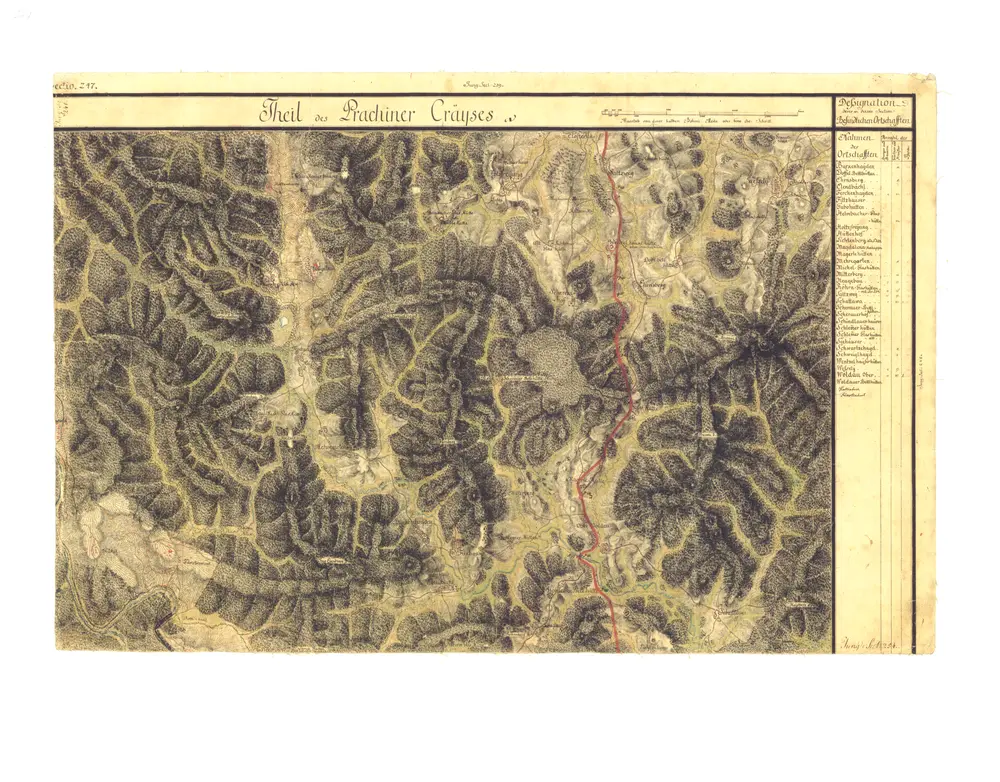 Voorbeeld van de oude kaart