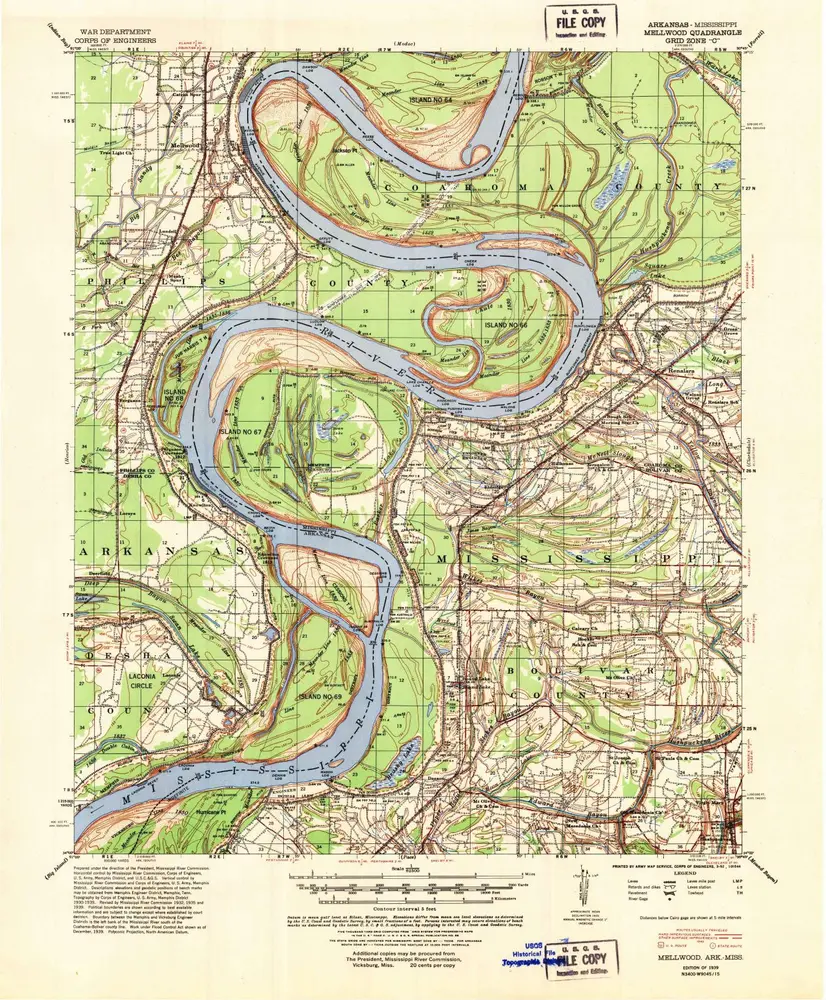 Voorbeeld van de oude kaart