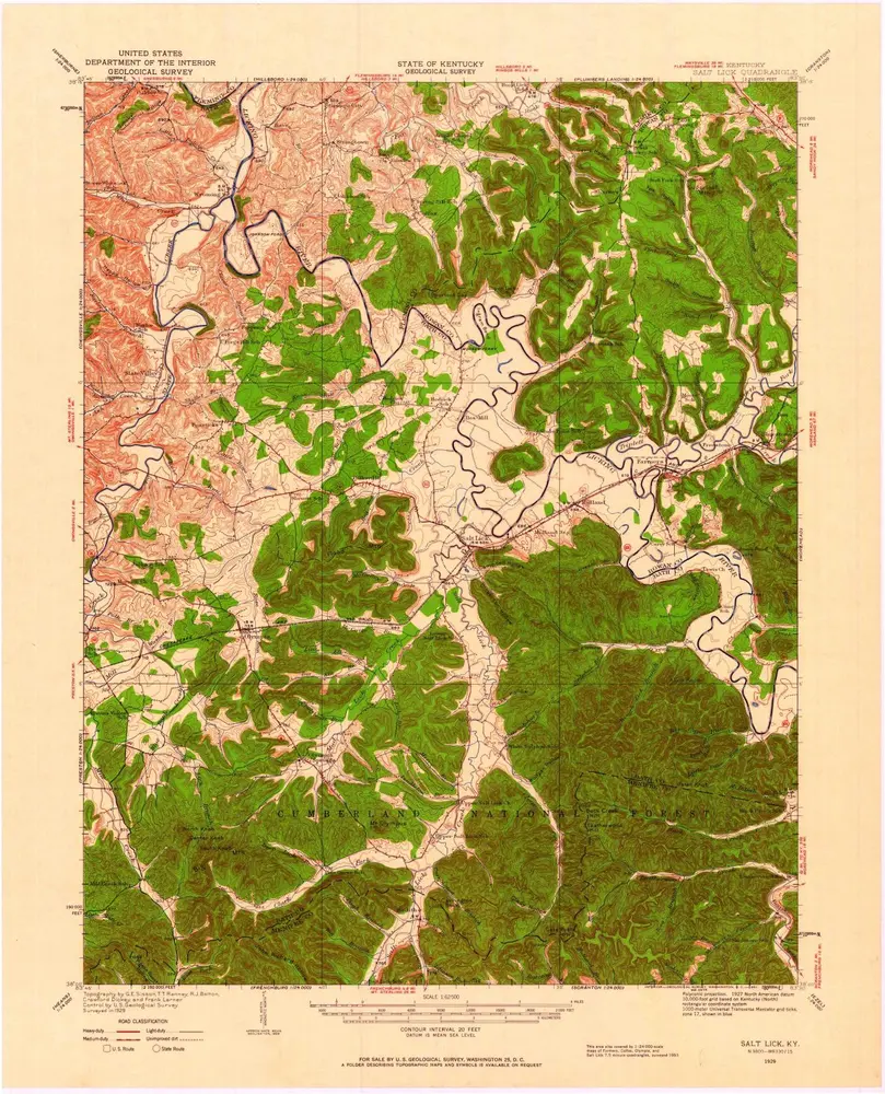 Voorbeeld van de oude kaart