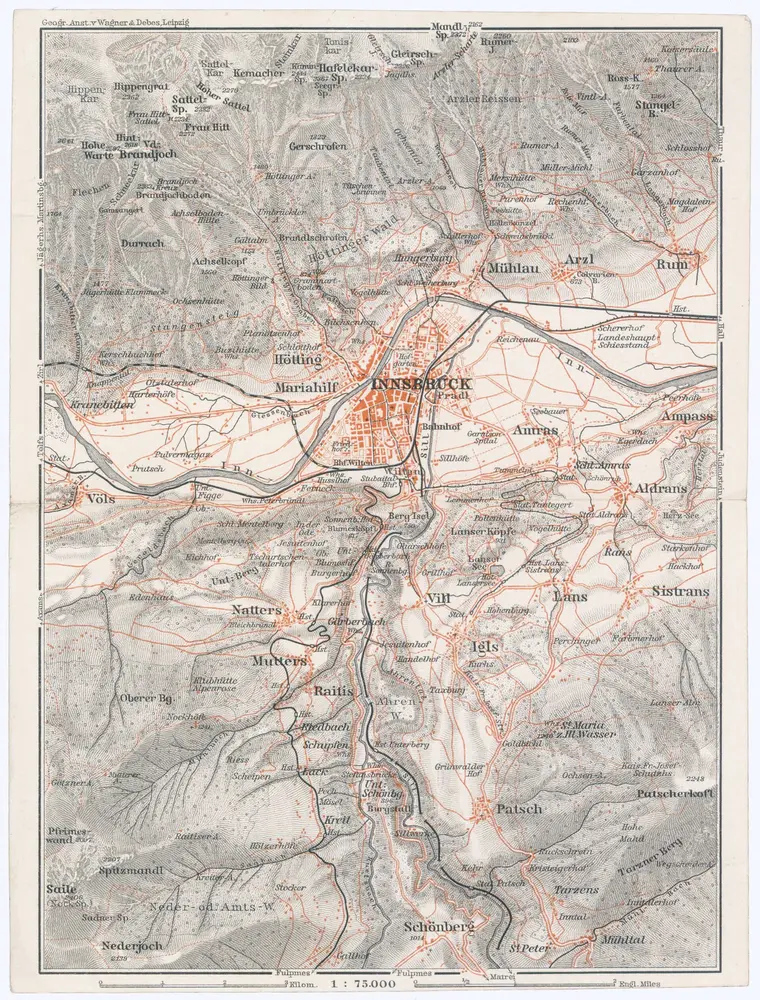 Voorbeeld van de oude kaart