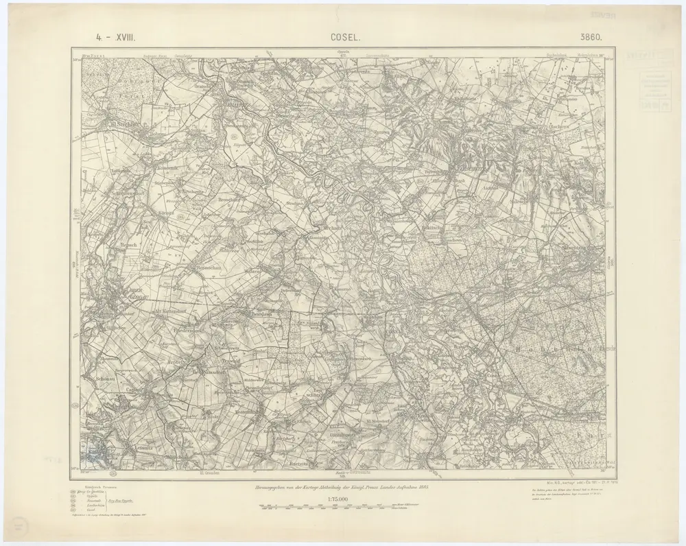 Voorbeeld van de oude kaart